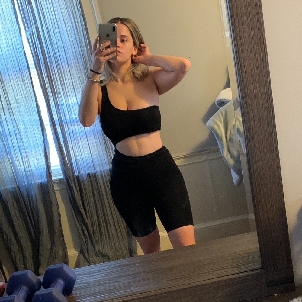 Naked Wardrobe Cutout Body suit | BLACK
